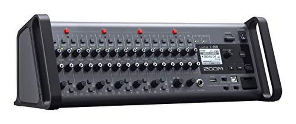 Zoom LiveTrak L-20R - Mixer digital & grabador multipista, formato rack, 20 entradas/22 canales de grabación en SD, interface de audio 22-in/4-out, 6 salidas personalizables, wireless iOS control