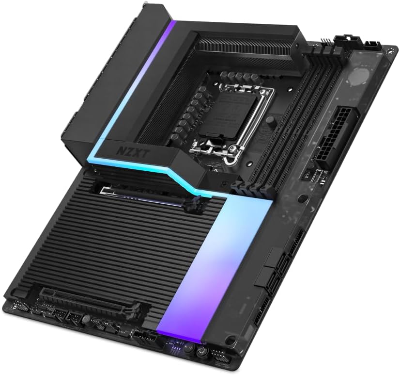NZXT N9 Z890 Gaming Motherboard - Intel Z890 LGA 1851 ATX for Core Ultra (Series 2) - 20+1+1, DDR5, 5X M.2, PCIe 5.0, Wi-Fi 7, 5GbE, Thunderbolt 4 - RGB, Full Metal Housing - Black