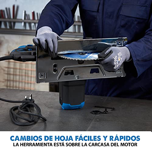 Evolution Sierra tronzadora industrial para acero de 210 mm S210CCS de Evolution: acabado que se puede trabajar al instante, sin calor, rebabas ni chispas. Incluye hoja para acero dulce