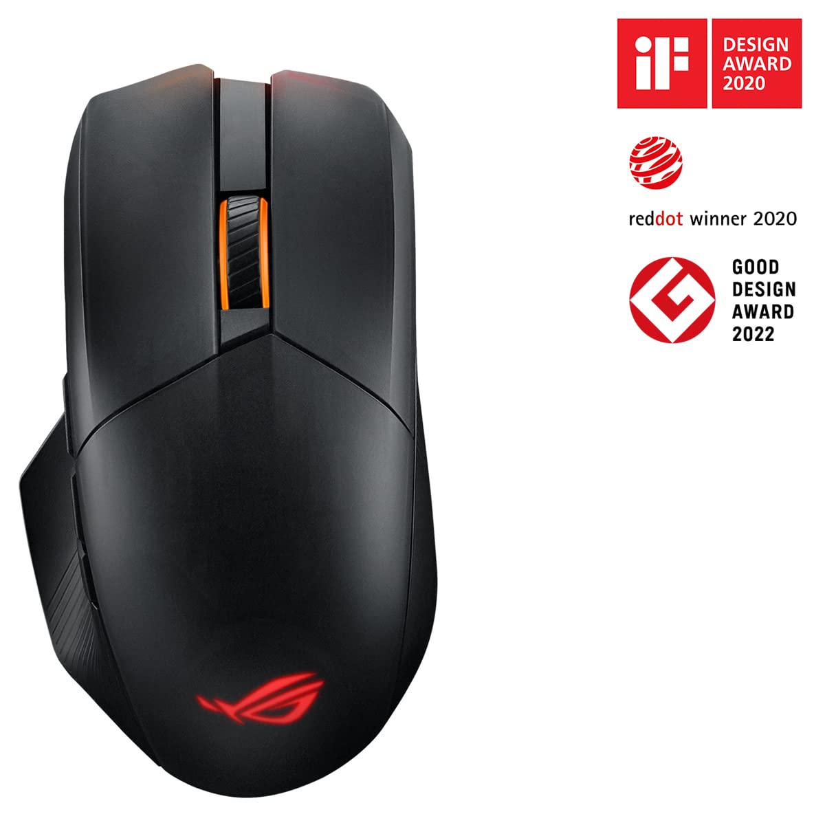 ASUS ROG Chakram X Origin - Ratón Gaming, Conectividad Triple 2.4GHz RF, Bluetooth y con Cable, Sensor de 36000 dpi, 11 Botones Programables, Joystick Desmontable, Cable Paracord, Negro