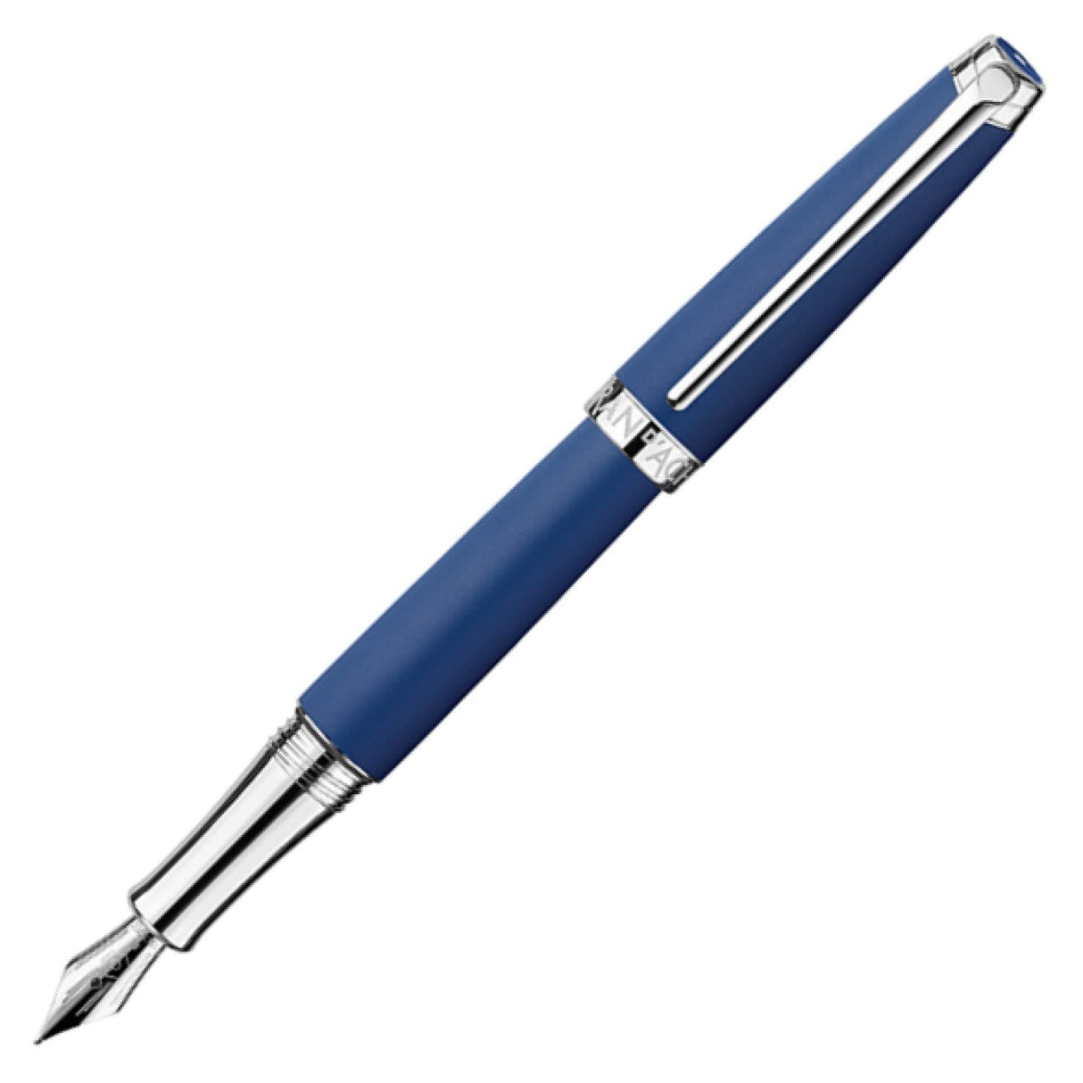 Caran D'Ache LÉMAN 4799.459 - Pluma estilográfica (punta de oro de 18 quilates, tamaño B, longitud: 14,1 cm), color azul