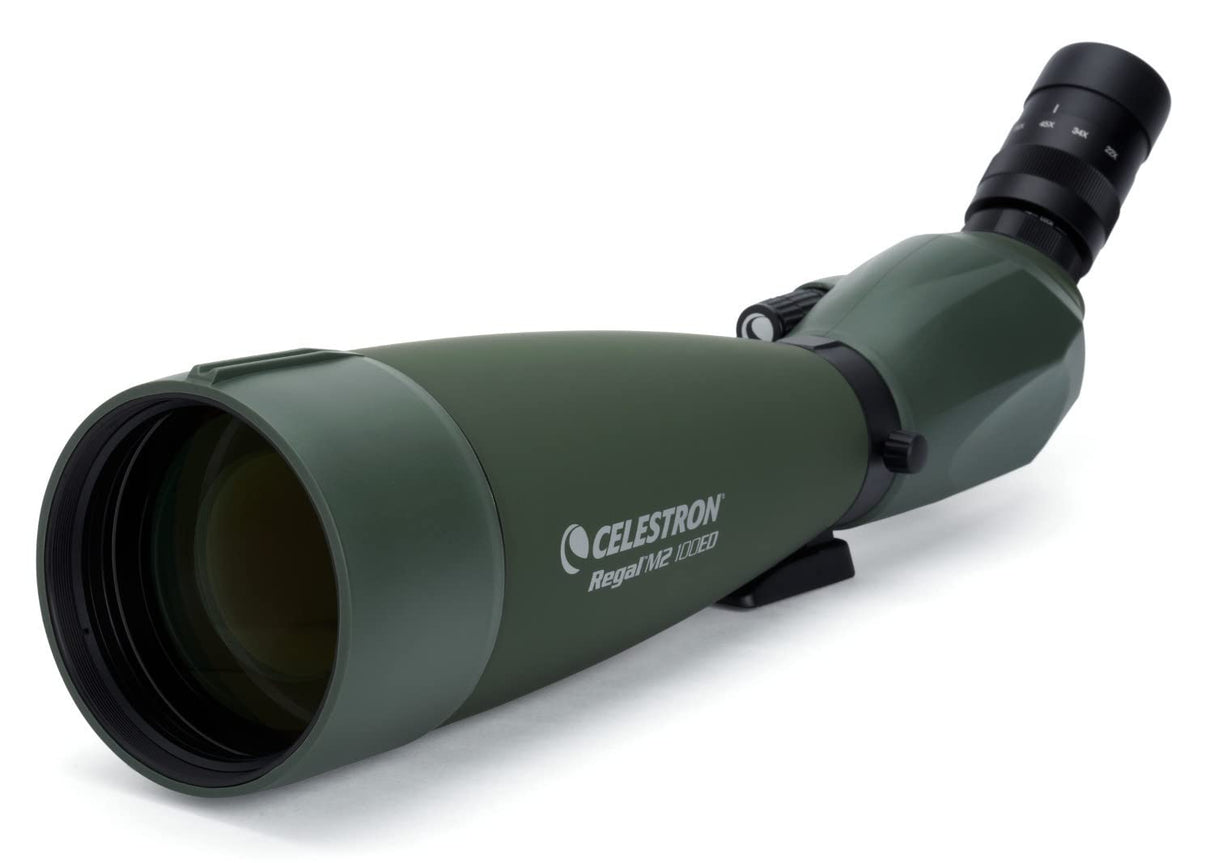 Celestron 52306 Regal M2 22-67x100mm Telescopio telescópico con Zoom en ángulo ED mm con óptica Multicapa, Prisma BaK-4, Cuerpo Ligero de aleación de magnesio y Funda de Transporte Acolchada, Verde