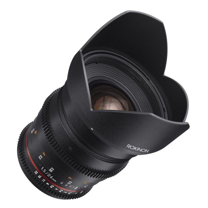 Rokinon - Objetivo Gran Angular para Fotos Completas de 24 mm, T1.5, AS, IF, UMC, Cine DS, para Canon EF
