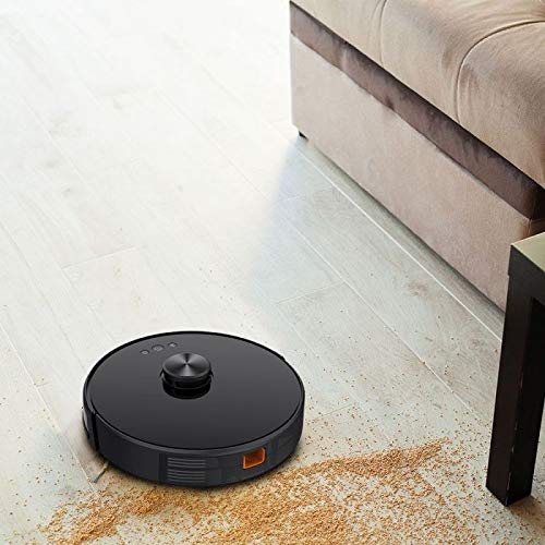 V-TAC Aspirador giroscópico Robotizado de Carga automática Compatible con Amazon Alexa y Google Home, Color Negro