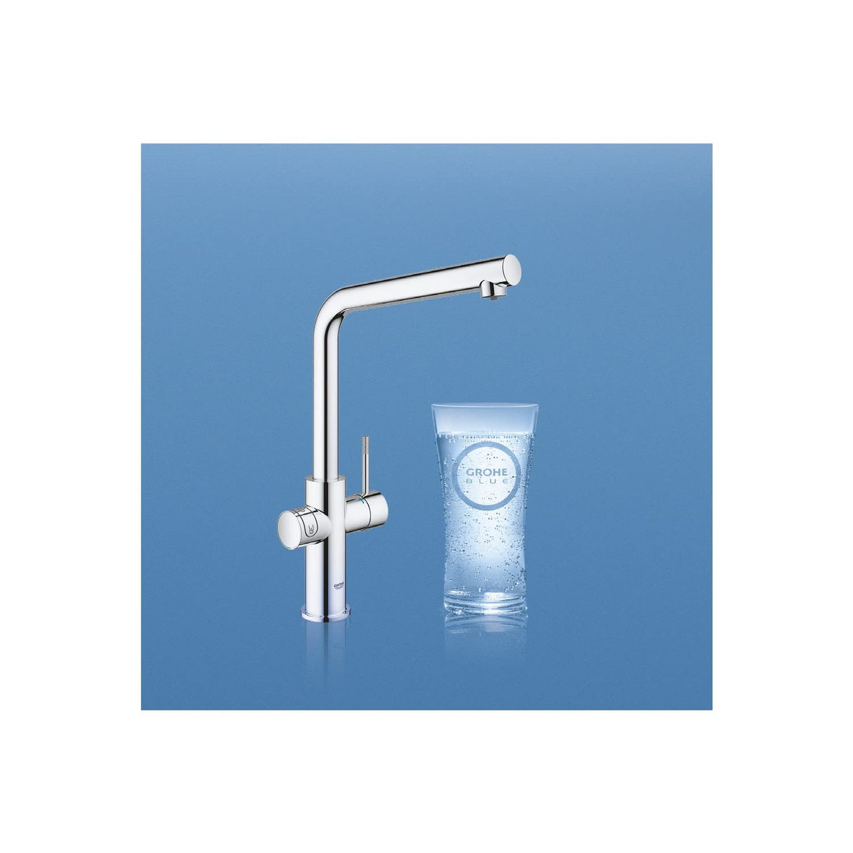 Grohe Blue Home Starter Kit - grifo de cocina con filtro de agua, caño en L (31454001)