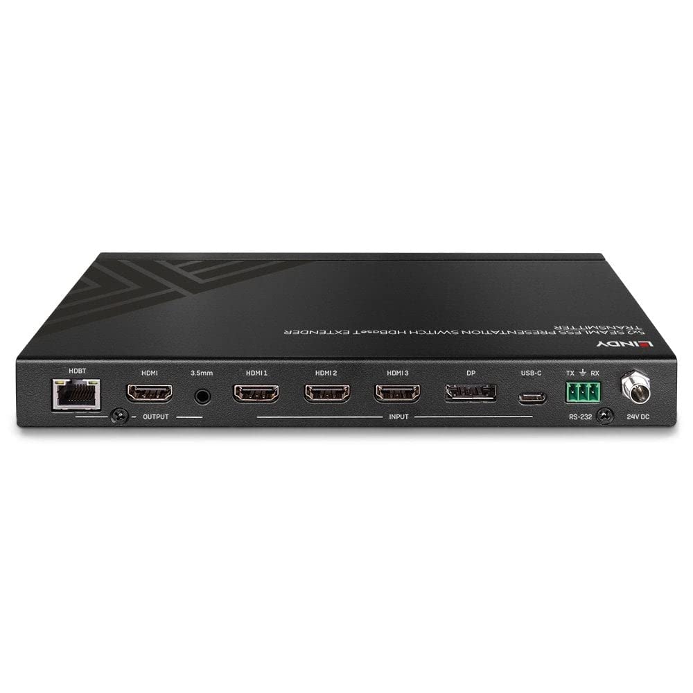 Lindy 38338 Extensor y conmutador Fluido HDBaseT de 5 Puertos, transmisor