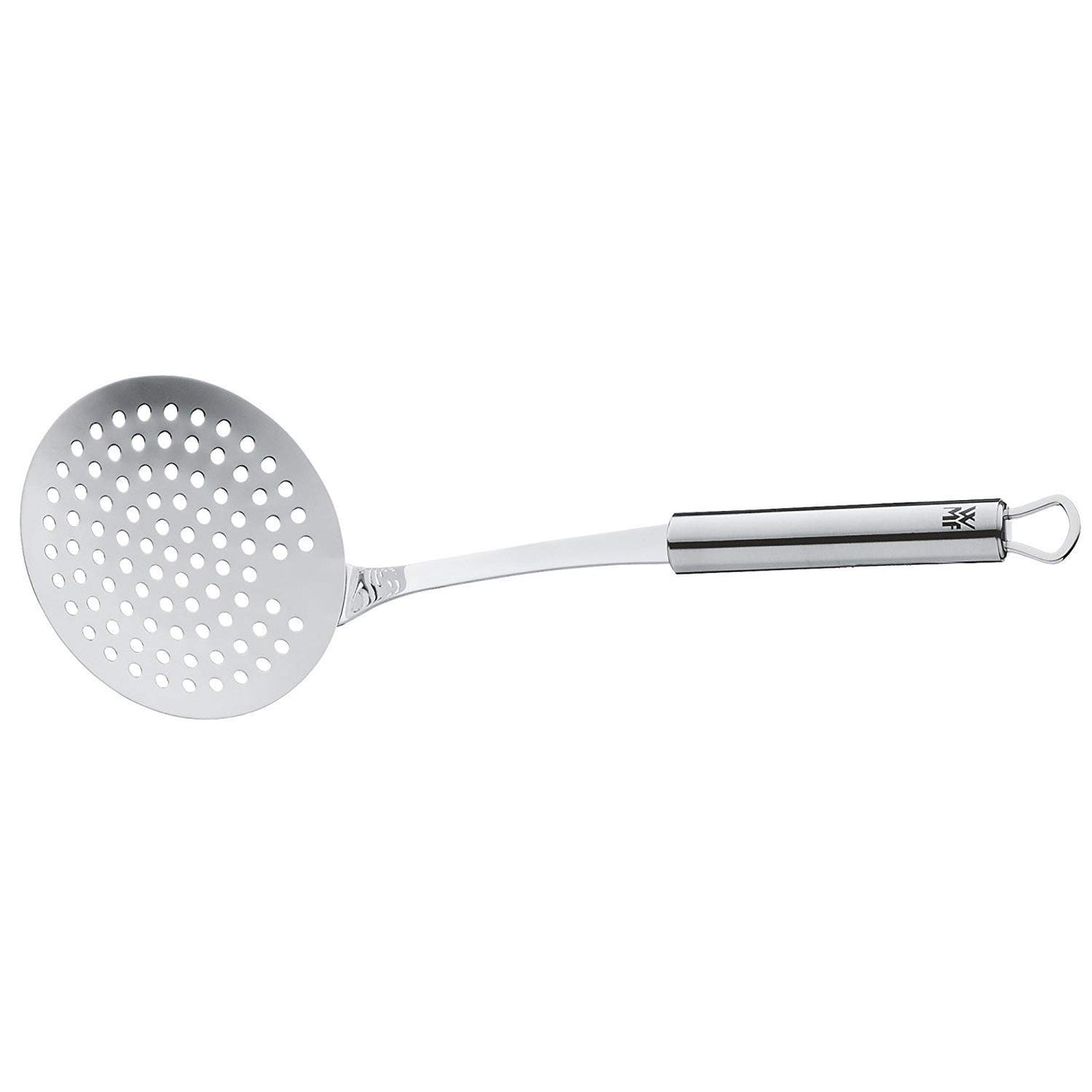 WMF Profi Plus - Juego de Cocina 6 piezas, Estante para Colgar con 5 Ayudantes, Cucharón, Espumadera, Cuchara para salsa, Espátula, Tenedor para carne, Acero Inoxidable Pulido