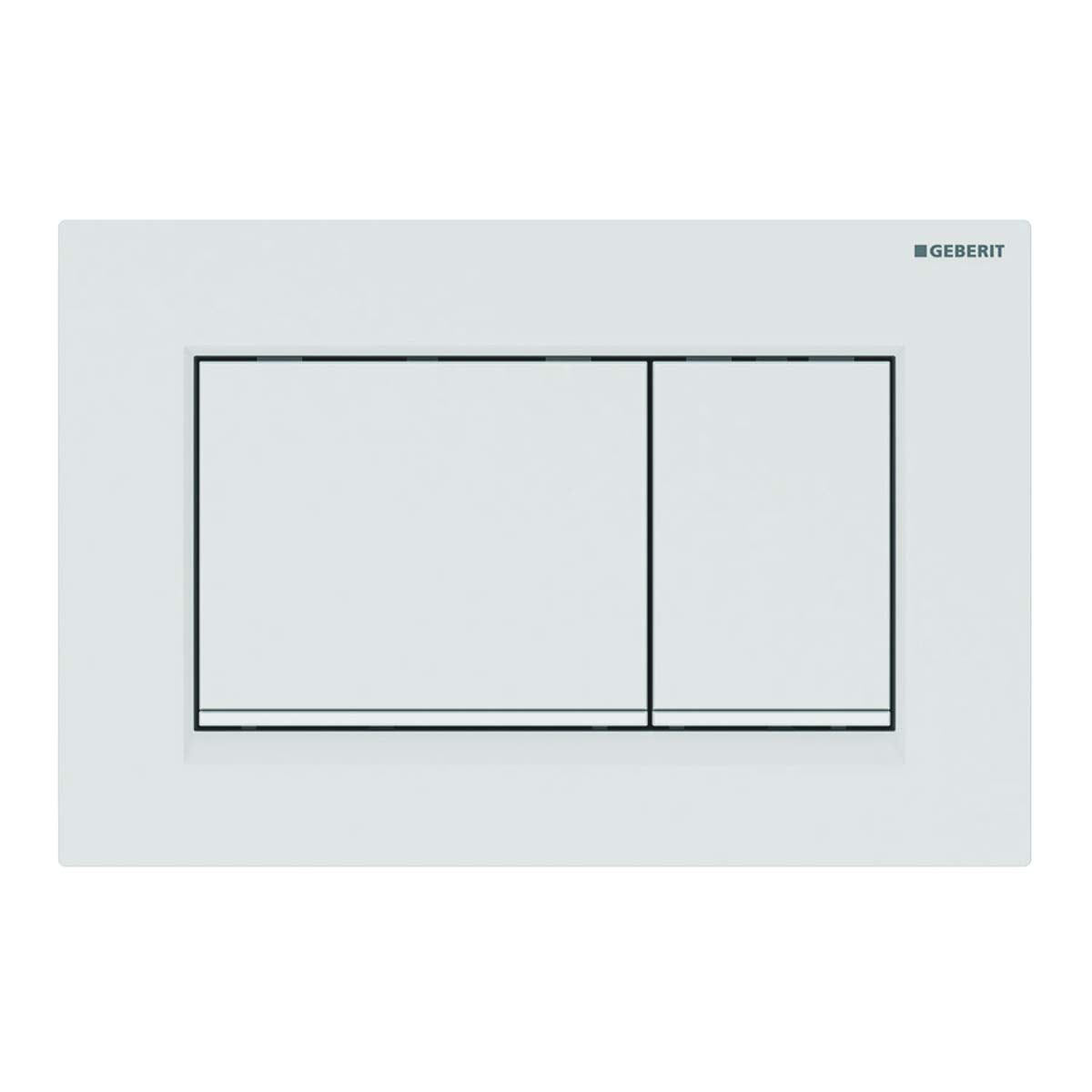 Geberit Sigma30 115.883.01.1 - Placa de control de 2 cantidades, color blanco mate, 115883011