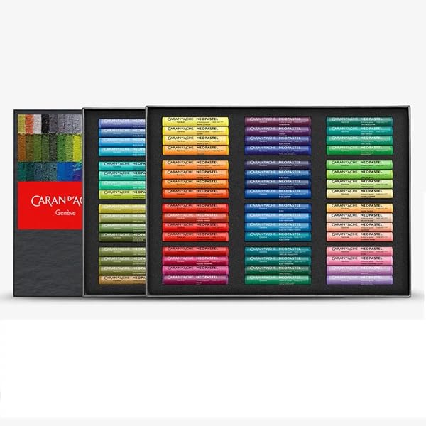 Caran Dache - Caja de cartón con 96 colores surtidos