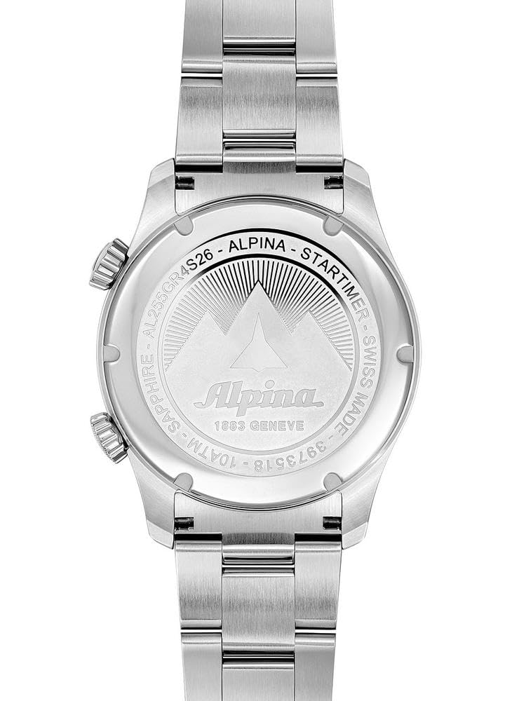 Alpina Reloj Analógico para Hombre de Cuarzo con Correa en Acero Inoxidable mid-39671