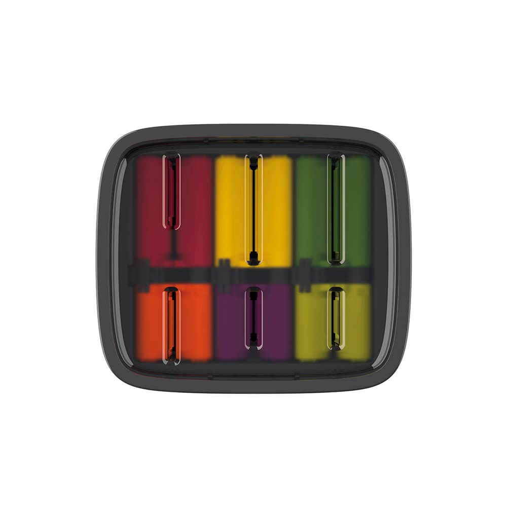 Joseph Joseph LockBlock, Bloque de Cuchillos con cierre automático y 6 cuchillos de acero inoxidable, negro