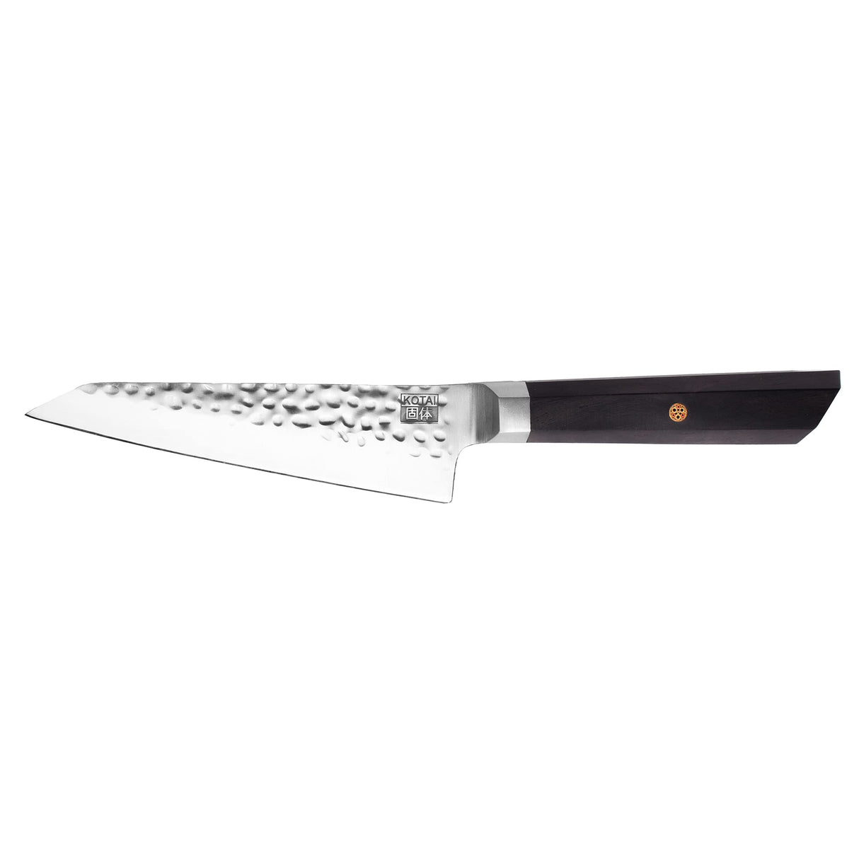 KOTAI | Cuchillo universal Bunka Petty | Hoja de 13,5 cm | Cuchillo universal | Afilado y forjado a mano | Acero inoxidable japonés ultra afilado 440C | Mango de madera de ébano | Tang oculto completo