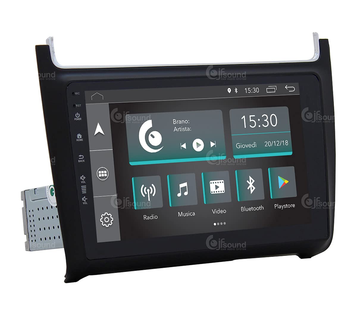 Autorradio de Ajuste Personalizado Compatible con Volkswagen Polo Android GPS Bluetooth WiFi Dab USB Pantalla táctil Full HD 9