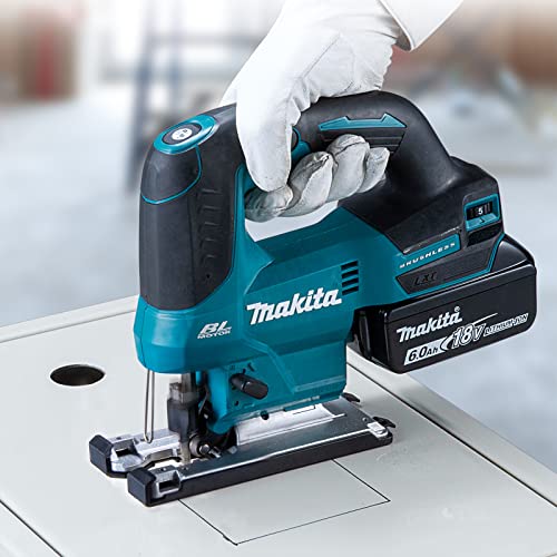 Makita DJV184RTJ -Sierra de calar, sin escobillas de iones de litio LXT de 18 V, incluye 2 baterías de 5,0 Ah y cargador suministrado en una caja Makpac