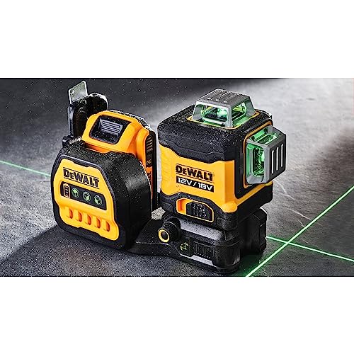 DEWALT DCE089D1G18-QW - Nivel Láser multilíneas verde 3 x 360°, Incluye cargador y batería 18V 2Ah
