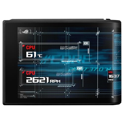 Asus ROG Ryuo IV SLC 360 ARGB - Sistema de refrigeración líquida todo en uno para CPU; tubos más cortos; pantalla AMOLED curva de 6,67 pulgadas que admite vídeo o información personalizada del sistema