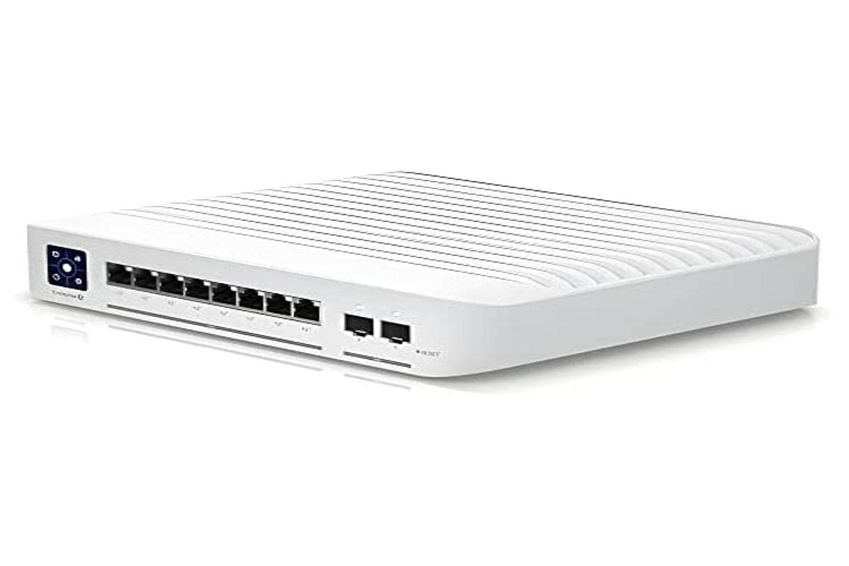 Ubiquiti Networks Switch UniFi 8xRJ45 25G/2xSFP+ 10G Managed PoE+ Wall-Mountable, Touchscreen, 120W PoE