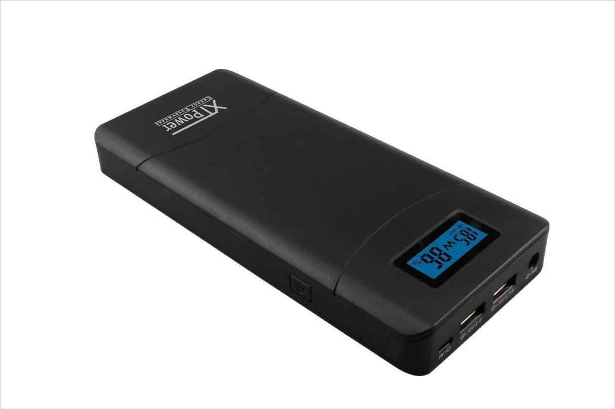 XTPower® XT-20000QC3-AO-PA - Batería con Fuente de alimentación (12-24 V hasta 65 W, sin Apagado automático, batería USB QC3, Capacidad de 20100 mAh, 1 USB, 1 Conector USB QC3 y Conector Redondo de