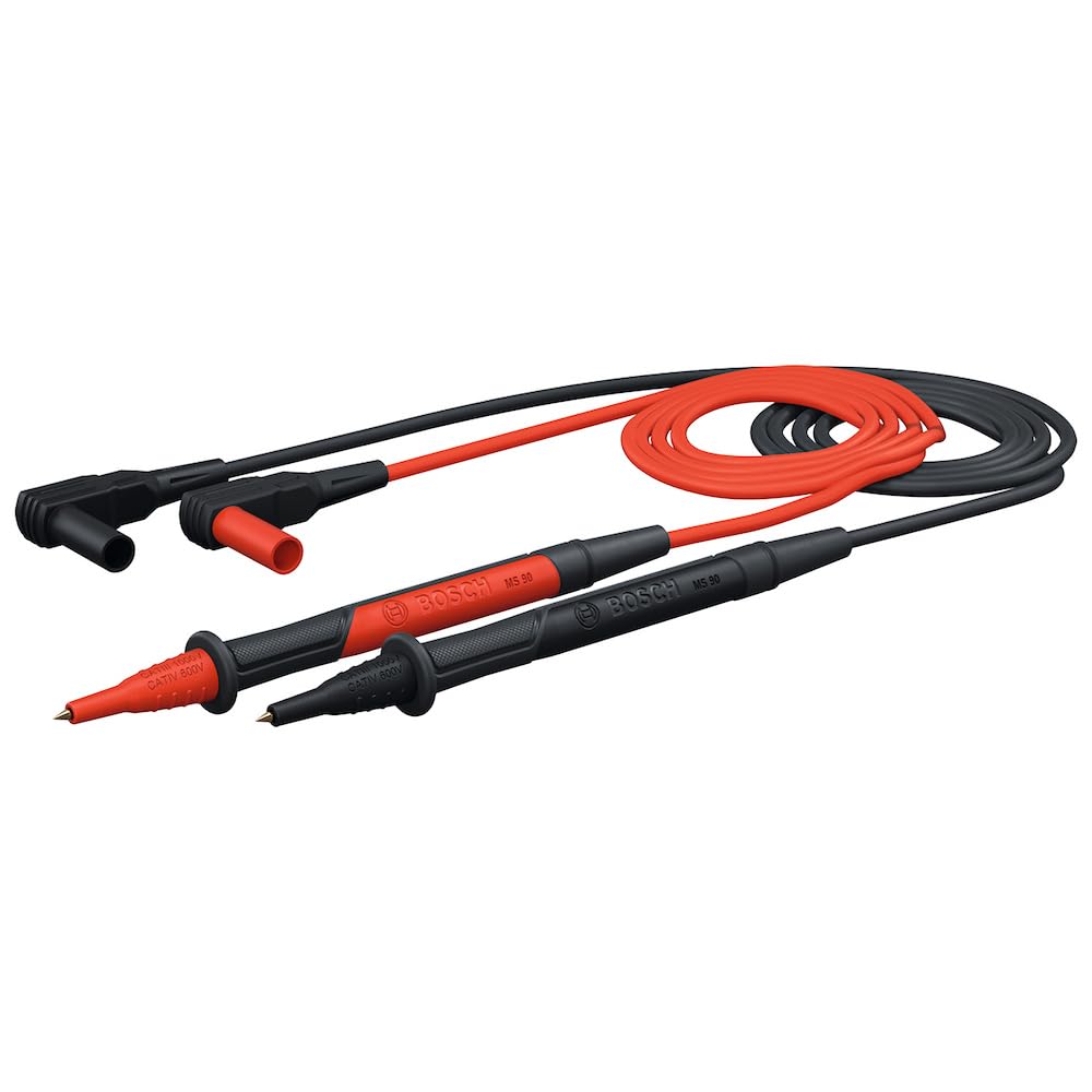 Bosch Professional Amperímetro de Gancho GMC 600-15 (Pinza amperimétrica True RMS, corriente alterna hasta 600 A, tensión hasta 600 V AC/DC, 2 x 1,5 V LR06 (AA), tiras métricas MS 90, bolsa)