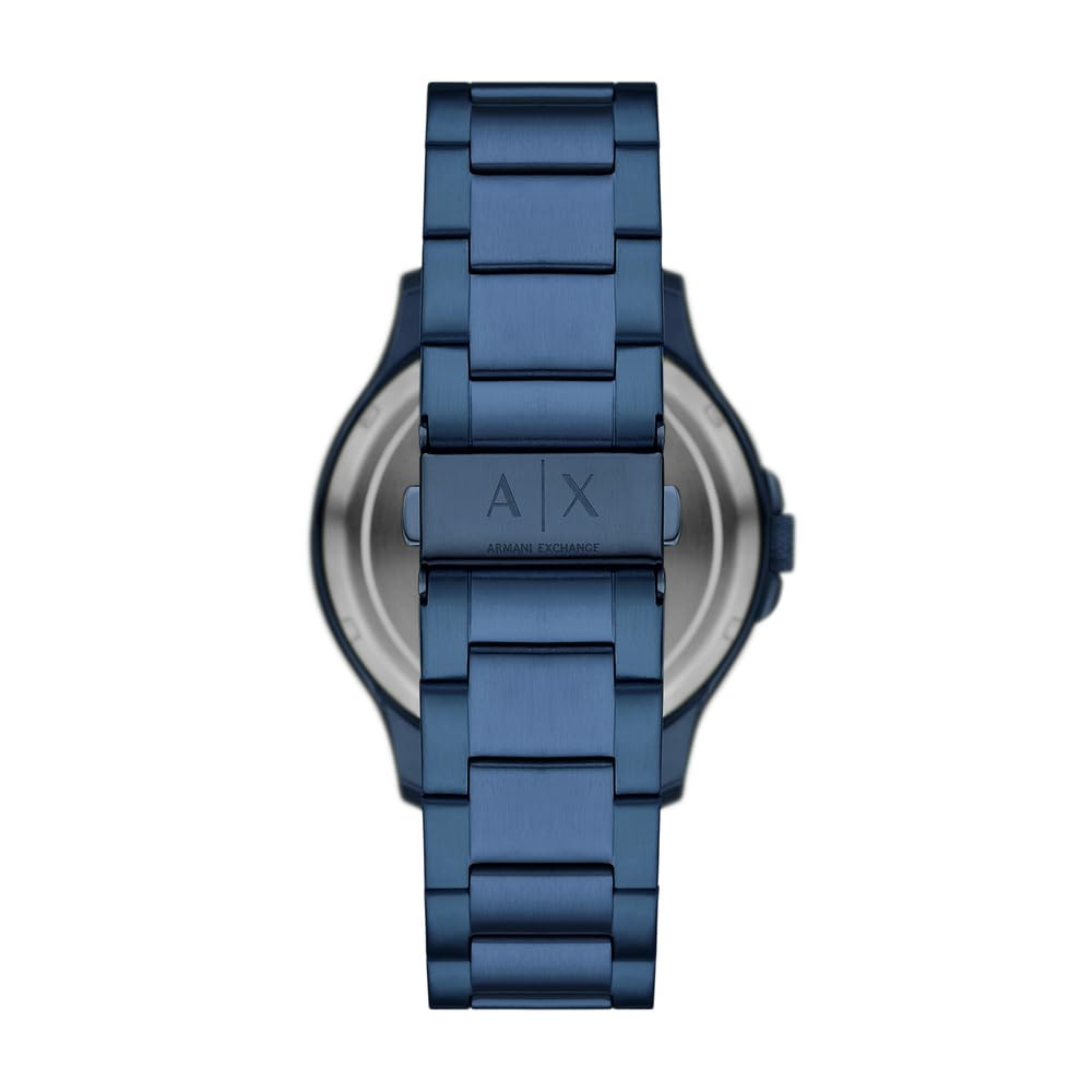 Armani Exchange Orologio da uomo, Movimento automatico a tre lancette e cassa da 46 mm con cinturino in Acciaio inossidabile, Teal