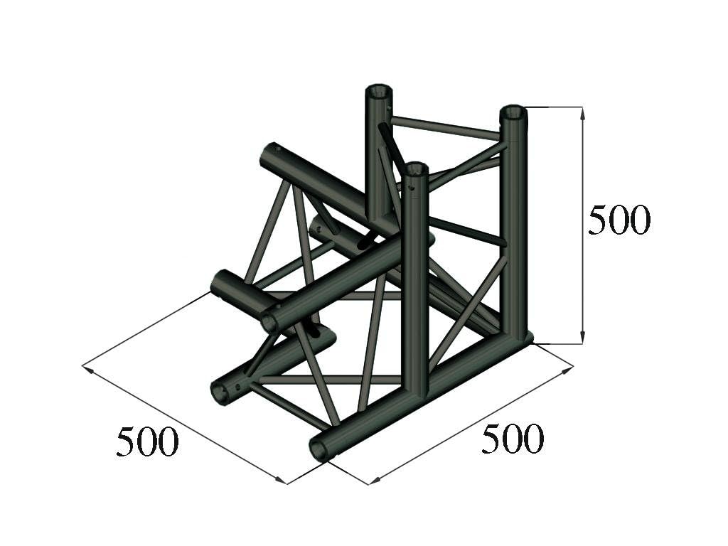 Alutruss 6030253S Ángulo de Izquierda 3 vías para Truss Americana S-Pal-34