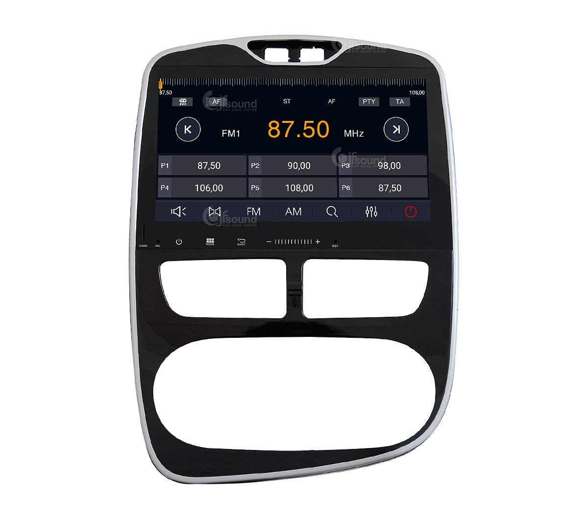 Autorradio de Ajuste Personalizado para Renault Clio Android GPS Bluetooth WiFi Dab USB Pantalla táctil Full HD 10" procesador de 8 núcleos y comandos de Voz