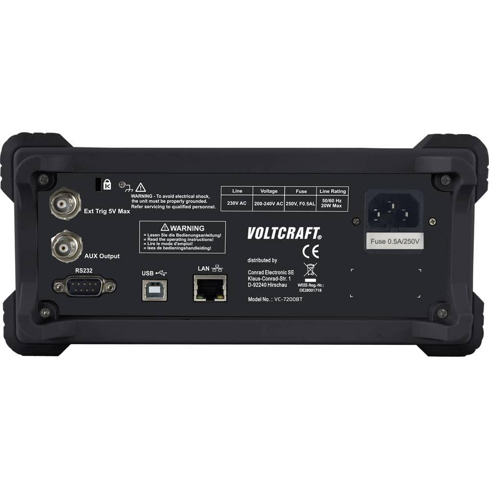 VOLTCRAFT VC-7200BT - Multímetro digital de mesa (cat. I 1000 V, cat. II 600 V, indicador de cuentas): 200000