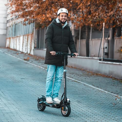 smartGyro Speedway - Patinete Eléctrico de 48V, 800W Pot. Máxima, Batería 13Ah, Autonomía 50 Km, Ruedas de 10 inches Dual Grip, Suspensiones, Triple Frenada, Certificado DGT, Segunda Generación