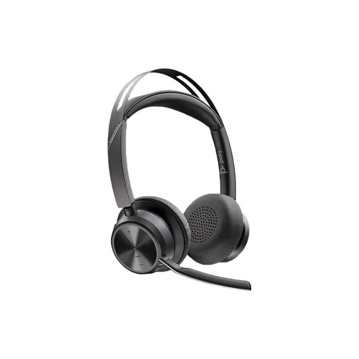 Poly Voyager Focus 2 - Auriculares USB C certificados por Microsoft Teams + adaptador USB-C/A - Certificación Microsoft Teams - Asistente de Google - Siri - Estéreo - USB tipo C - Cableado/inalámbrico