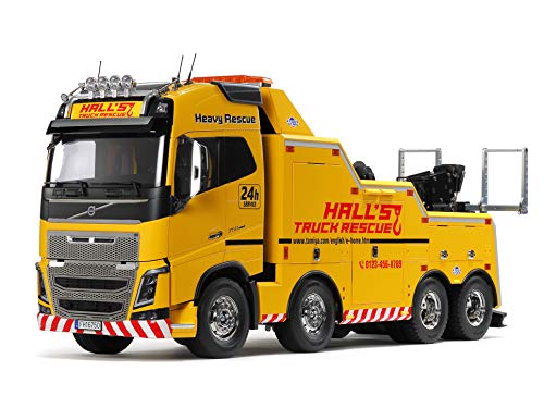 Tamiya Tamiya-56362 1:14 Volvo FH16 Tow Truck 8x4-Kit de Montaje, RC, Control Remoto, camión, Juguete de construcción, modelismo, jugueteo, Color Yellow (56362)