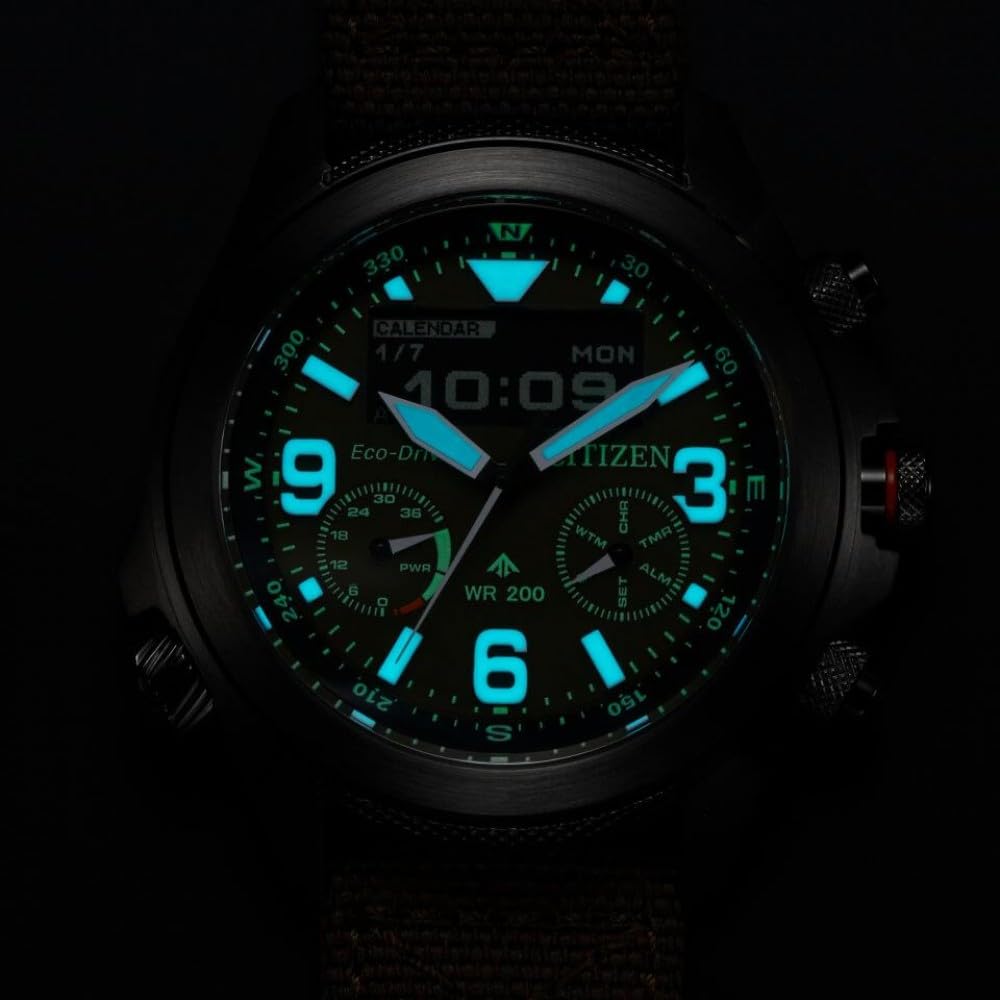 Citizen Reloj Análogico-Digital para Hombre de Cuarzo con Correa en Tela JV1005-02W