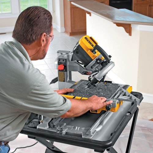 DeWalt d24000-gb mojado sierra cortadora de azulejos con soporte, 250 mm Diámetro de la rueda, 240 V