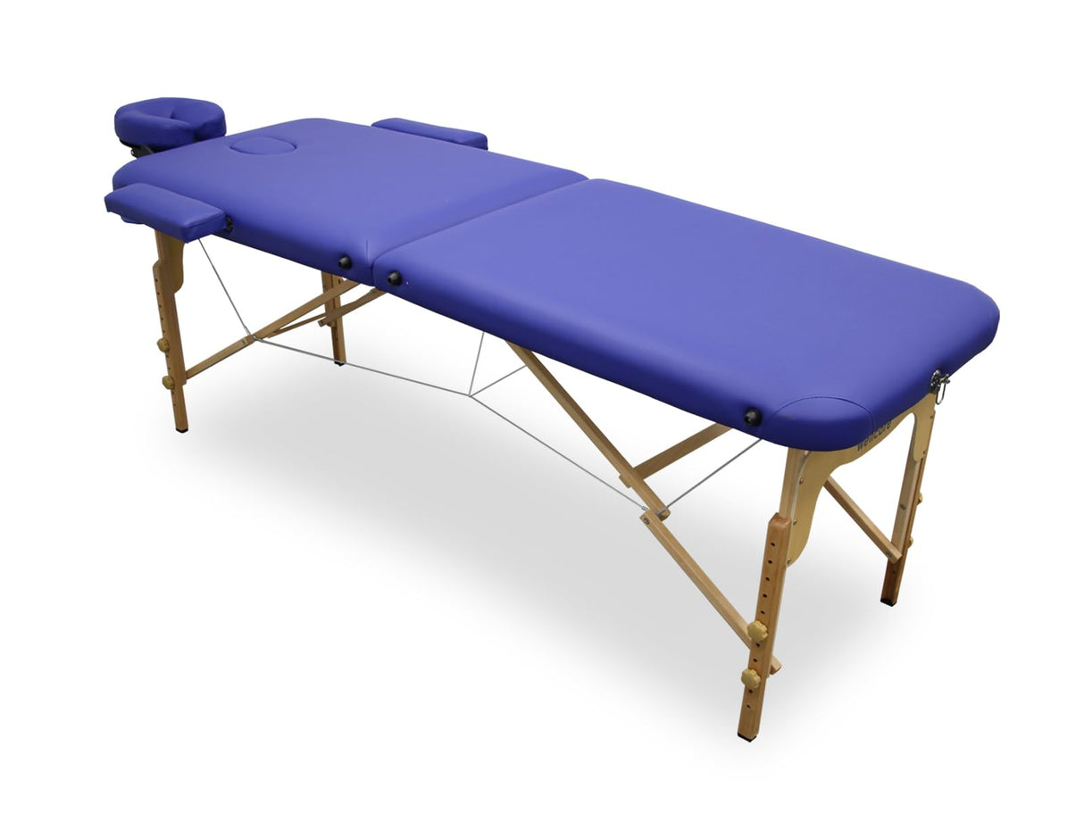QUIRUMED Camilla de Masaje Plegable WELLCORE, Fabricada en Madera, Polipiel, 185 x 65 cm, Altura Regulable, Cabezal extraÃble, Dos Brazos de ampliación, Agujero Facial, Color Negro, hasta 225 kg