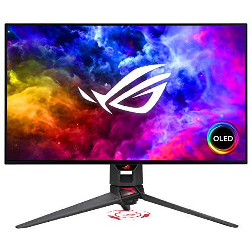 ASUS ROG Swift OLED PG27AQDM - Monitor Gaming de 27" (26,5 pulgadas visibles), 1440p, OLED, 240Hz, 0,03 ms, antirreflejos, disiPador personalizado, brillo uniforme, 99% DCI-P3, DisplayWidget Center
