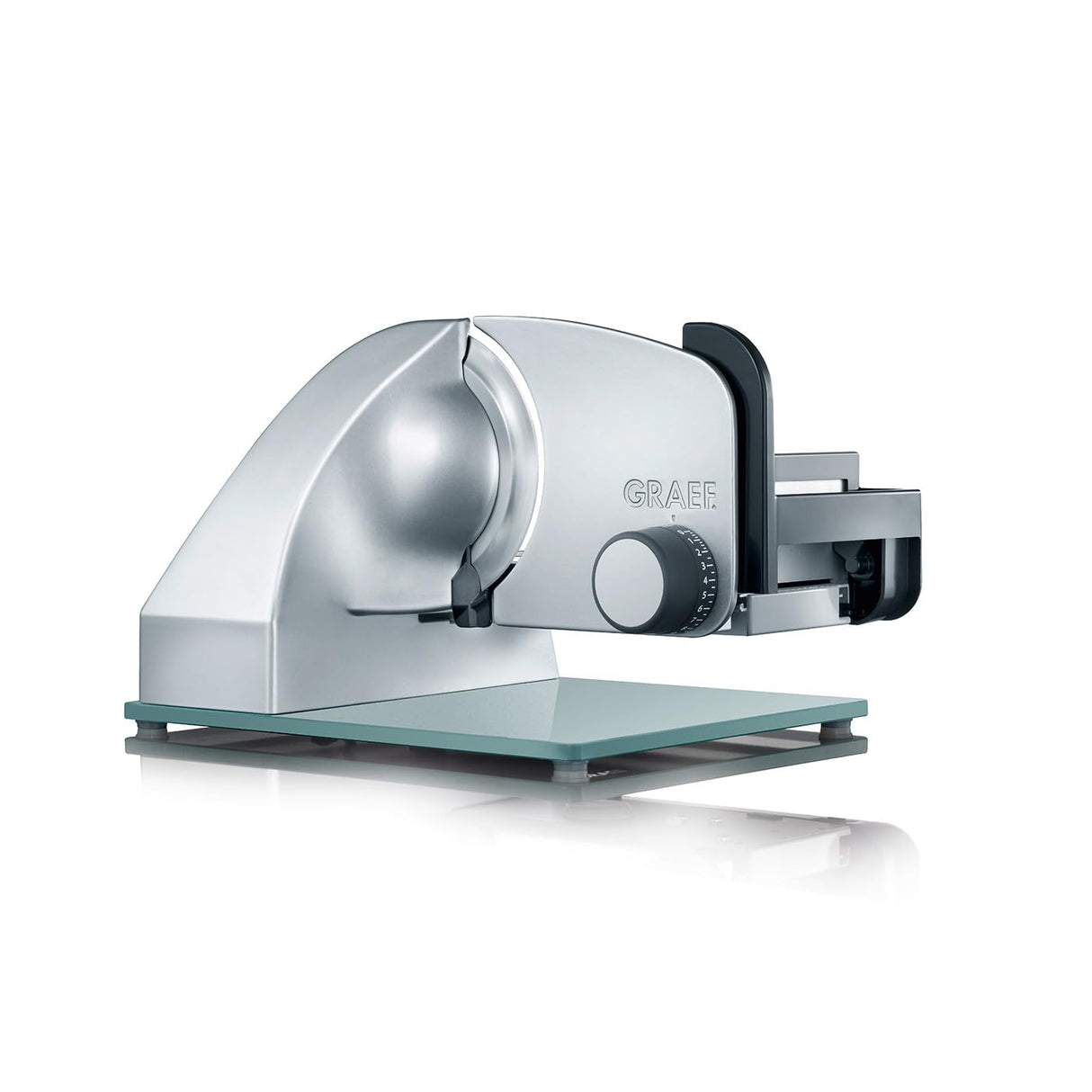 GRAEF Master M20 - Cortafiambres eléctrico, Made in Germany, 170 W, cuchilla completa Ø170 mm, metálico, corte fino 0-20 mm, plata