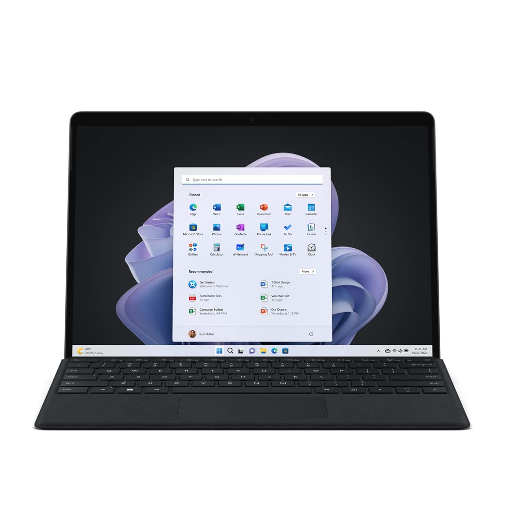 Microsoft Surface Pro 9 - (Intel Core EVO i7-1255U, 16GB RAM, 512GB SSD con Iris Xe graphics y Windows 11), Negro