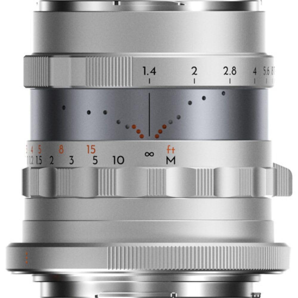 Thypoch Lente de fotografía de fotograma Completo Simera 28 mm f1.4 para Montura Canon RF, Color Plateado