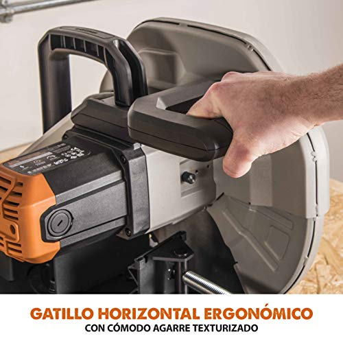 Evolution Power Tools - R355CPS Sierra tronzadora multimaterial, Corta acero dulce, aluminio, plástico, incluso madera con clavos incrustados, 355 mm