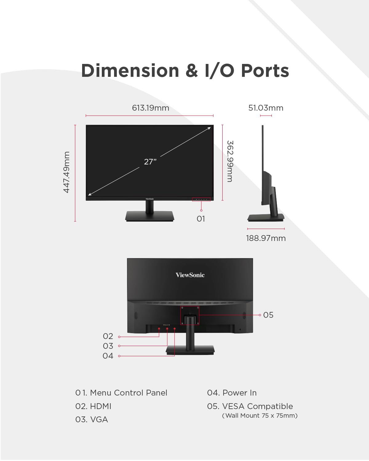 Monitor ViewSonic VA240-H 24" - Marca: ViewSonic - EAN: 0766907026948