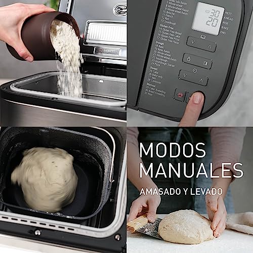 Panasonic SD-YR2550SXE Panificadora Automática con Dispensador, 850 W, Sensor de Temperatura, Temporizador Digital 13H, 31 Programas, Plateado