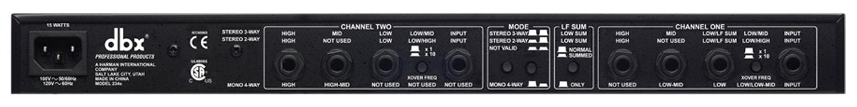 DBX 234S Stereo 2/3-Way/Mono 4-Way Crossover