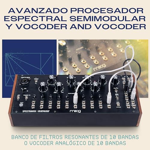 MOOG Spectravox - procesador espectral analógico semimodular con banco de filtros CV/vocoder, oscilador controlado por voltaje y salida de auriculares