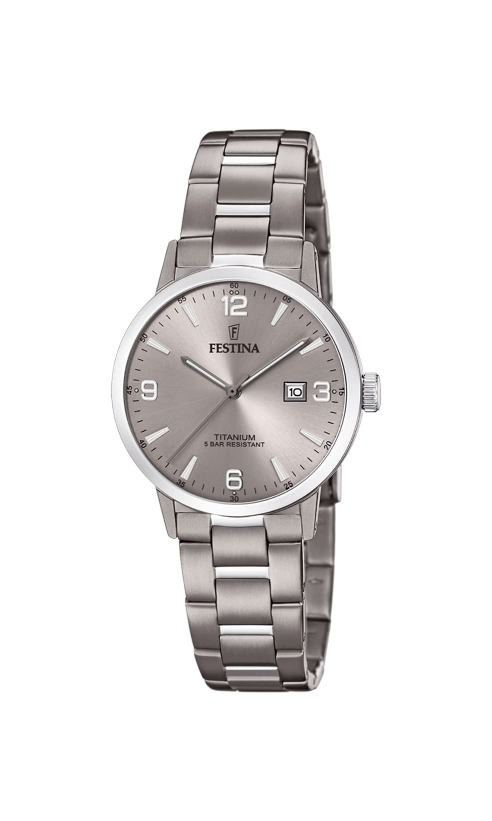 Festina Reloj Mujer F20436/2 Calendario Titanium Caja de Titanio Titanio Correa de Titanio Gris