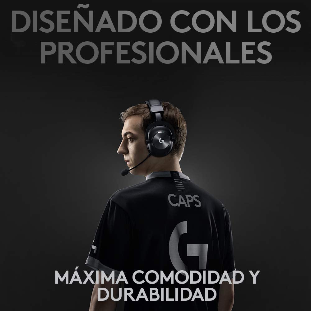 Logitech G PRO X LIGHTSPEED Auriculares inalámbricos para gaming con tecnología de filtro Blue VO!CE, transductores Pro-G de 50mm, DTS Headphone: X 2.0, 20+ horas batería, PC, PS5, PS4, Switch - Negro
