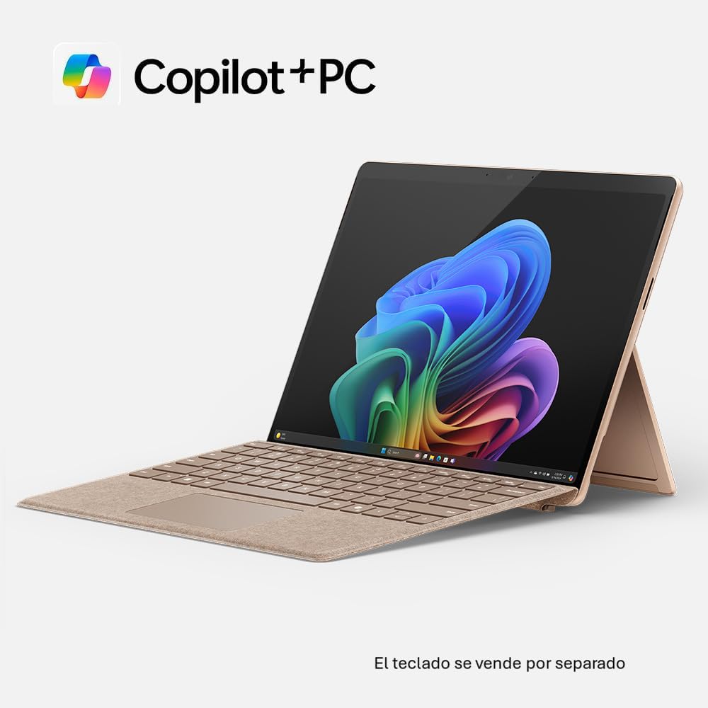 Microsoft Surface Pro (no Incluye el Cargador) | Copilot+ PC | Pantalla táctil 13” | Snapdragon® X Plus | 16GB RAM | 512GB SSD | Último Modelo, 11a edición | Duna