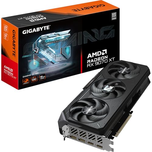 Gigabyte Radeon RX 9070 XT Gaming OC 16G Tarjeta Gráfica - 16GB GDDR6, 256 bits, PCI-E 5.0, 3060 MHz Frecuencia Base, 2 x DisplayPort, 2 x HDMI, GV-R9070XTGAMING OC-16GD