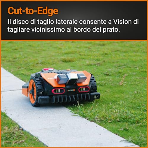 WORX Landroid Vision M550 WR205E Robot cortacésped para Jardines de hasta 550 m² – Robot cortacésped Inteligente sin Cable de limitación – WiFi y Bluetooth – prevención Activa de obstáculos con