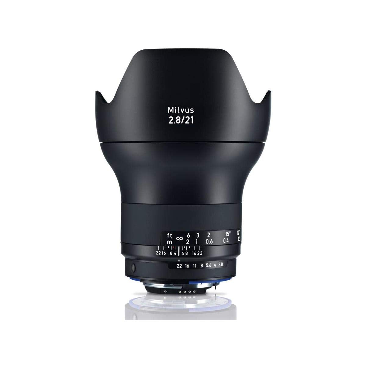 Carl Zeiss Milvus 2.8/21 - Objetivo (Amplio, SLR, 16/13, Nikon F, Nikon, Negro)