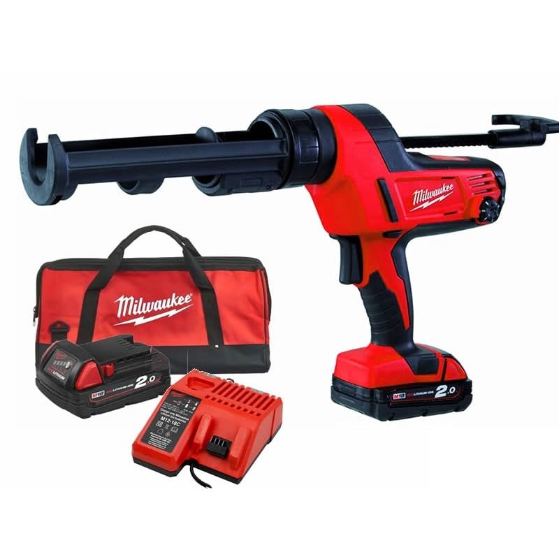 Pistola de químicos 1 batería M18 Li Ion 2,0Ah, con soporte de 310ml, díal compatible e interruptor electrónico variable y caja de cartón