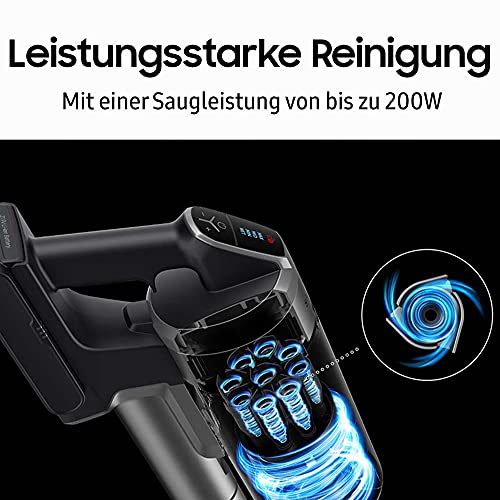 Samsung Jet 75 Pet Extra VS20T7562R5/EG Aspirador de Mano inalámbrico y sin Bolsa, Cromo/Plata